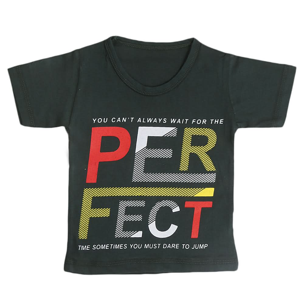Boys Half Sleeves T-Shirt - Green, Kids, Boys T-Shirts, Chase Value, Chase Value