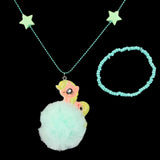 Girls Locket & Bracelet Set - Cyan, Kids, Jewellery Sets, Chase Value, Chase Value