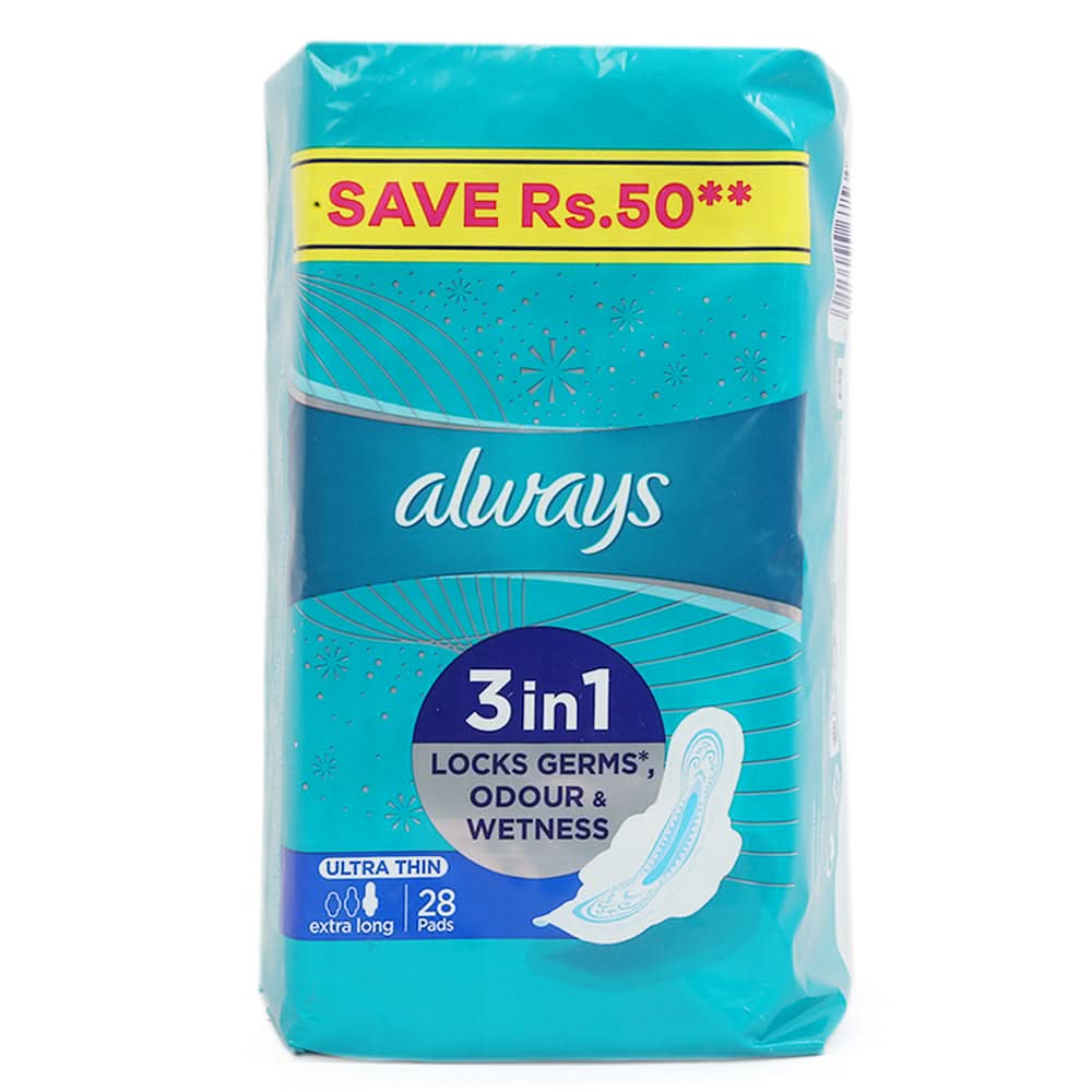 Always Ultra Xtra Long - 28 Pcs, Beauty & Personal Care, Sanitory Napkins, Always, Chase Value