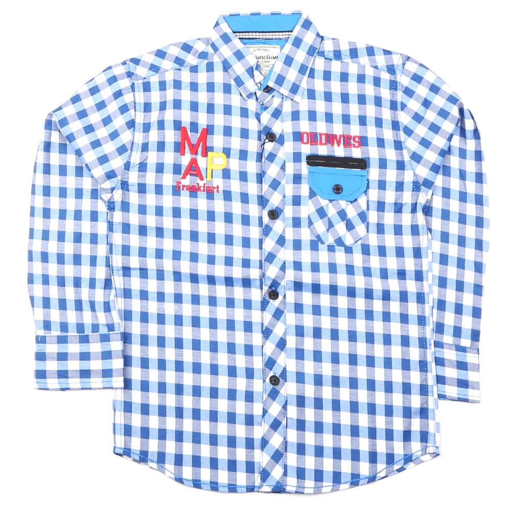 Boys Full Sleeves Casual Shirt - Blue, Kids, Boys Shirts, Chase Value, Chase Value