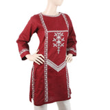 Women's Embroidered Kurti - Maroon, Women, Ready Kurtis, Chase Value, Chase Value