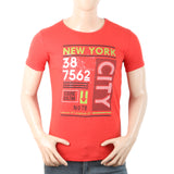 Mens Half Sleeves Printed T-Shirt - Red, Men, T-Shirts And Polos, Chase Value, Chase Value