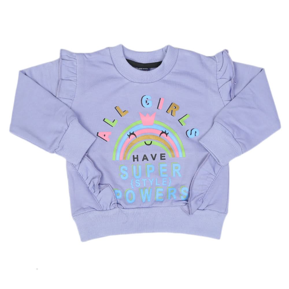 Girls Full Sleeves T-Shirt - Purple, Girls T-Shirts, Chase Value, Chase Value