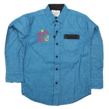Boys Full Sleeves Casual Shirt - Blue, Kids, Boys Shirts, Chase Value, Chase Value