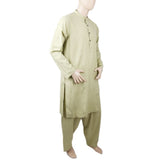 Men's Mashriq Slim Fit Suit - Olive, Men, Shalwar Kameez, Chase Value, Chase Value