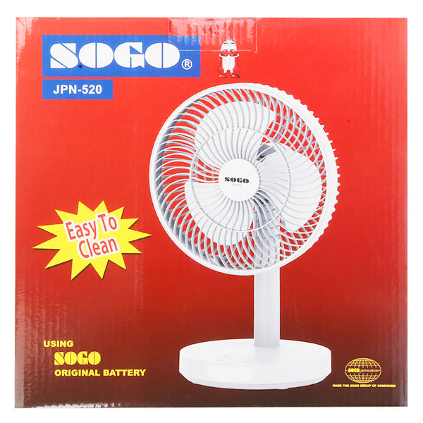 Sogo Rechargeable Fan - Jpn-520, Home & Lifestyle, Charging Fans, Chase Value, Chase Value