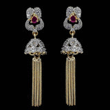 Women's Jhumki - Golden & Red, Women, Earrings & Tops, Chase Value, Chase Value