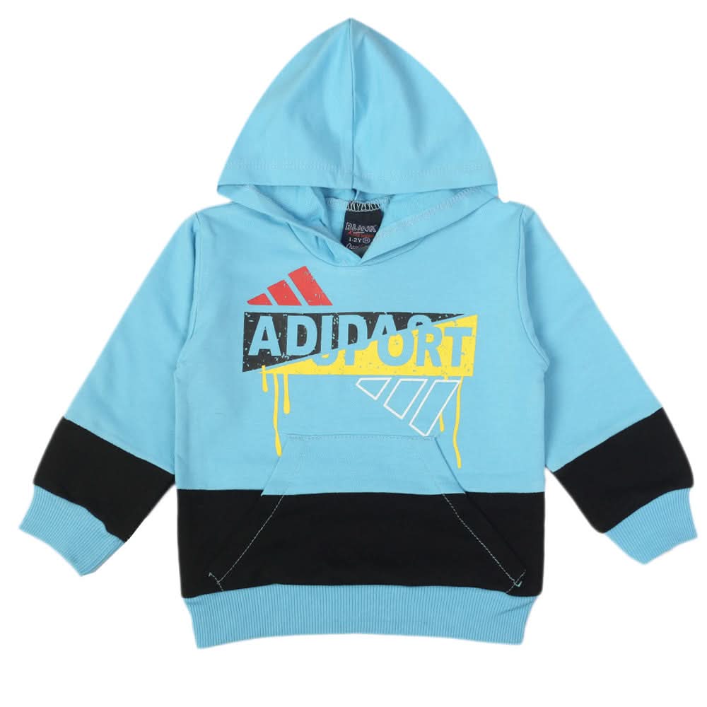 Boys Terry Hoodie - Light Blue, Boys Hoodies & Sweat Shirts, Chase Value, Chase Value