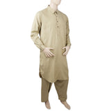 Men's Mashriq Slim Fit Shalwar Suit - Brown, Men, Shalwar Kameez, Chase Value, Chase Value
