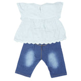 Newborn Girls 2pcs Suit - Cyan, Kids, NB Girls Sets And Suits, Chase Value, Chase Value