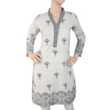 Women's Printed Kurti - Light Grey, Women, Ready Kurtis, Chase Value, Chase Value