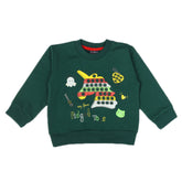 Girls Full Sleeves T-Shirt - Green, Girls T-Shirts, Chase Value, Chase Value