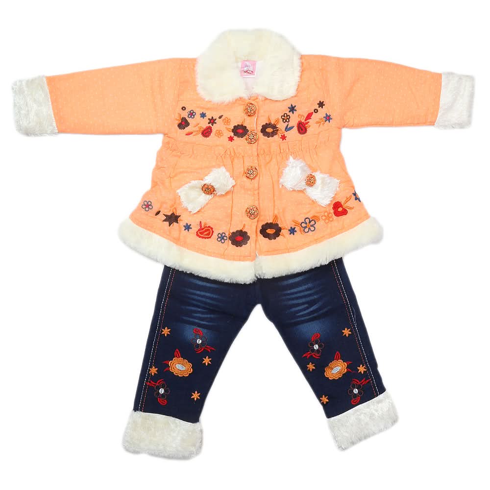 Girls Pant Suit - Peach, Kids, Girls Sets And Suits, Chase Value, Chase Value