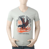 Men's Half Sleeves Round Neck T-Shirt - Grey, Men, T-Shirts And Polos, Chase Value, Chase Value