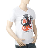 Men's Half Sleeves Round Neck T-Shirt - White, Men, T-Shirts And Polos, Chase Value, Chase Value