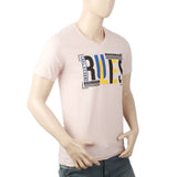 Men's Half Sleeves Round Neck T-Shirt - Pink, Men, T-Shirts And Polos, Chase Value, Chase Value