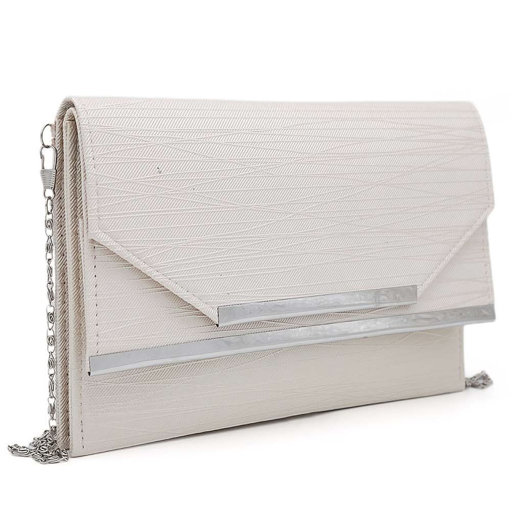 Women's Clutch (Kam-338) - Off White, Women, Clutches, Chase Value, Chase Value