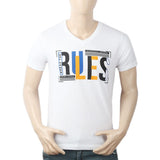 Men's Half Sleeves Round Neck T-Shirt - White, Men, T-Shirts And Polos, Chase Value, Chase Value