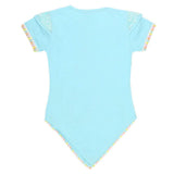 Girls Half Sleeve Fancy T-Shirt - Cyan - test-store-for-chase-value