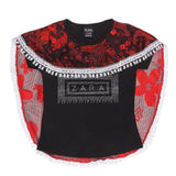 Girls Half Sleeve Printed T-Shirt - Black - test-store-for-chase-value