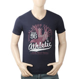 Men's Half Sleeves Round Neck T-Shirt - Navy Blue, Men, T-Shirts And Polos, Chase Value, Chase Value