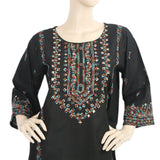 Women's Embroidered 3Pcs Stitched Shalwar Suit - Black, Women, Shalwar Suits, Chase Value, Chase Value