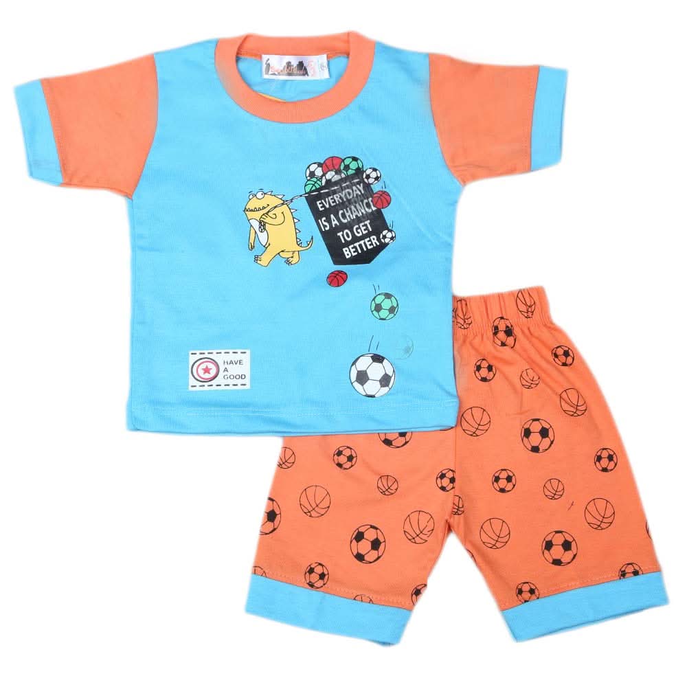 Boys Half Sleeves Suit 4545 - Blue, Kids, Boys Sets And Suits, Chase Value, Chase Value