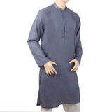 Men's Slim Fit Embroidered Kurta - Purple, Men, Kurtas, Chase Value, Chase Value