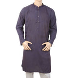 Men's Slim Fit Embroidered Kurta - Dark Purple, Men, Kurtas, Chase Value, Chase Value