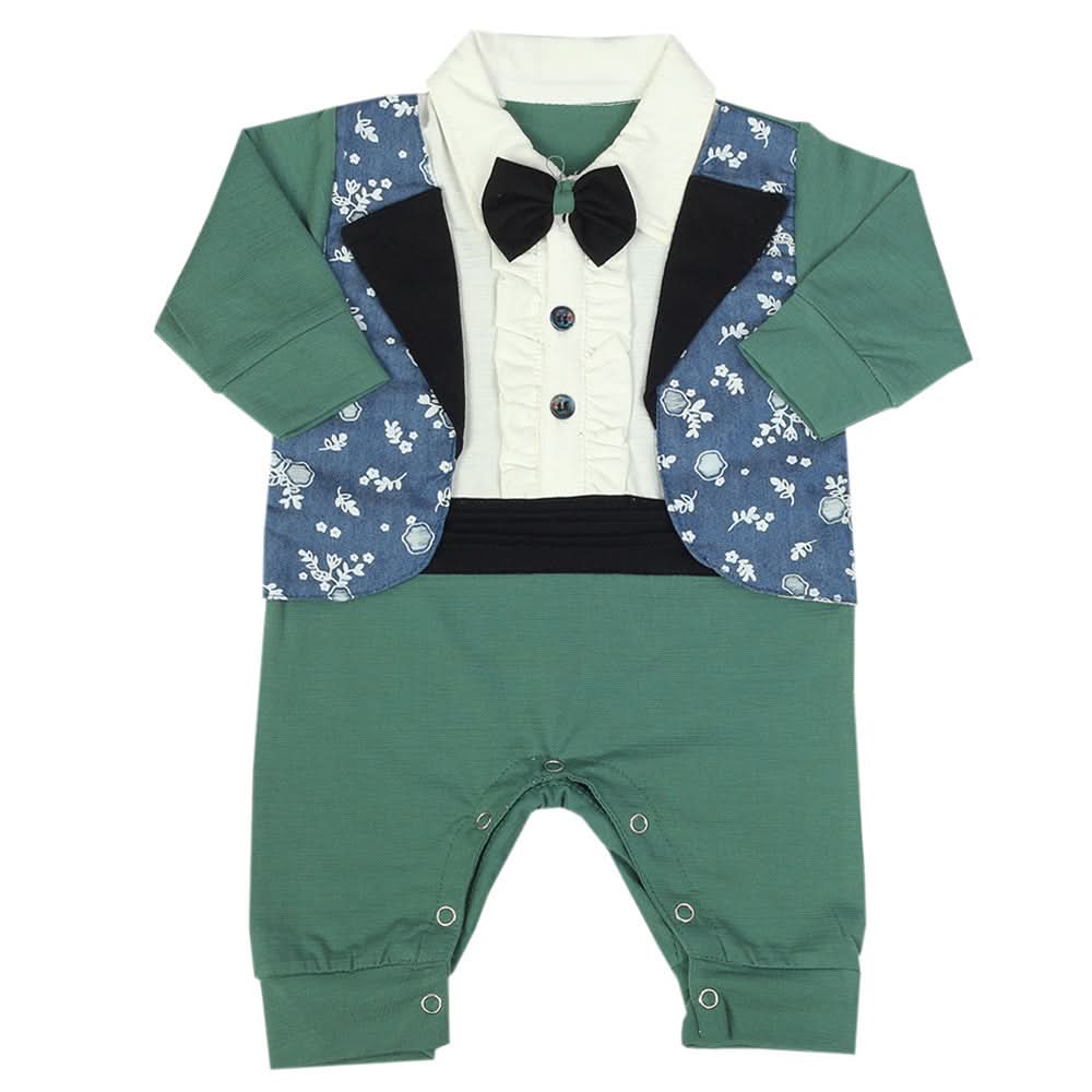 Newborn Boys Full Sleeves Suit - Green, Newborn Boys Sets & Suits, Chase Value, Chase Value