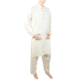 Men's Slim Fit Shalwar Suit - Cream, Men, Shalwar Kameez, Chase Value, Chase Value