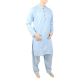 Men's Slim Fit Shalwar Suit - Blue, Men, Shalwar Kameez, Chase Value, Chase Value
