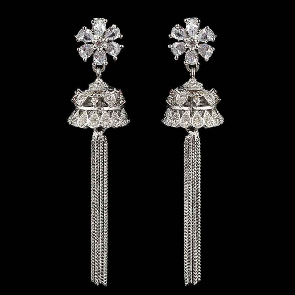 Women's Jhumki - Silver, Women, Earrings & Tops, Chase Value, Chase Value