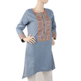 Women's Embroidered Kurti Front Button - Navy Blue, Women, Ready Kurtis, Chase Value, Chase Value