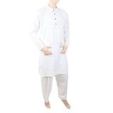 Men's Slim Fit Shalwar Suit - White, Men, Shalwar Kameez, Chase Value, Chase Value