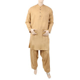 Men's Slim Fit Shalwar Suit - Light Brown, Men, Shalwar Kameez, Chase Value, Chase Value