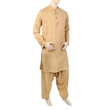 Men's Slim Fit Shalwar Suit - Light Brown, Men, Shalwar Kameez, Chase Value, Chase Value