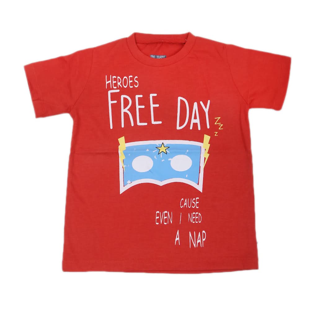 Boys Half Sleeves Jersey T-Shirt - Rust, Kids, Boys T-Shirts, Chase Value, Chase Value