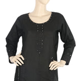 Women's Embroidered 3Pcs Stitched Shalwar Suit - Black, Women, Shalwar Suits, Chase Value, Chase Value
