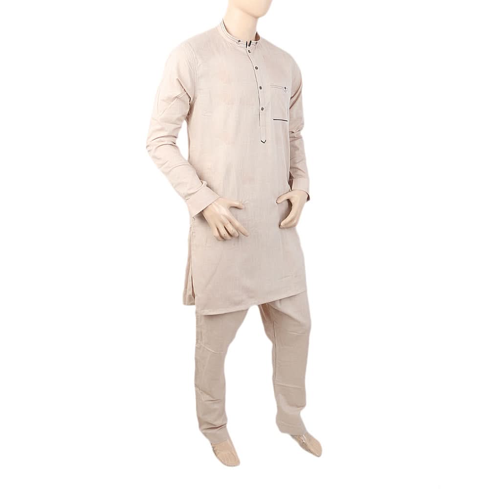 Men's Short Kurta Pajama - Peach, Men, Shalwar Kameez, Chase Value, Chase Value