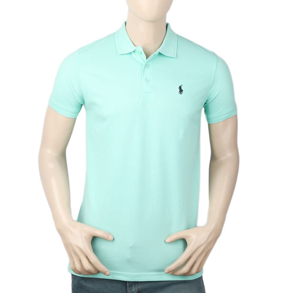 Men's Half Sleeves Polo T-Shirt - Cyan, Men, T-Shirts And Polos, Chase Value, Chase Value