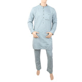 Men's Short Kurta Pajama - Steel Blue, Men, Shalwar Kameez, Chase Value, Chase Value