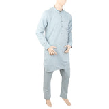 Men's Short Kurta Pajama - Steel Blue, Men, Shalwar Kameez, Chase Value, Chase Value