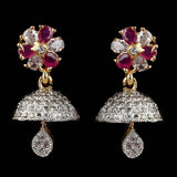 Women's Jhumki - Golden & Red, Women, Earrings & Tops, Chase Value, Chase Value