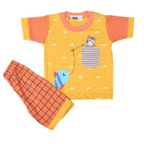 Boys Half Sleeves Suit 4549 - Yellow - C, Kids, Boys Sets And Suits, Chase Value, Chase Value