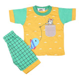 Boys Half Sleeves Suit 4549 - Yellow - A, Kids, Boys Sets And Suits, Chase Value, Chase Value