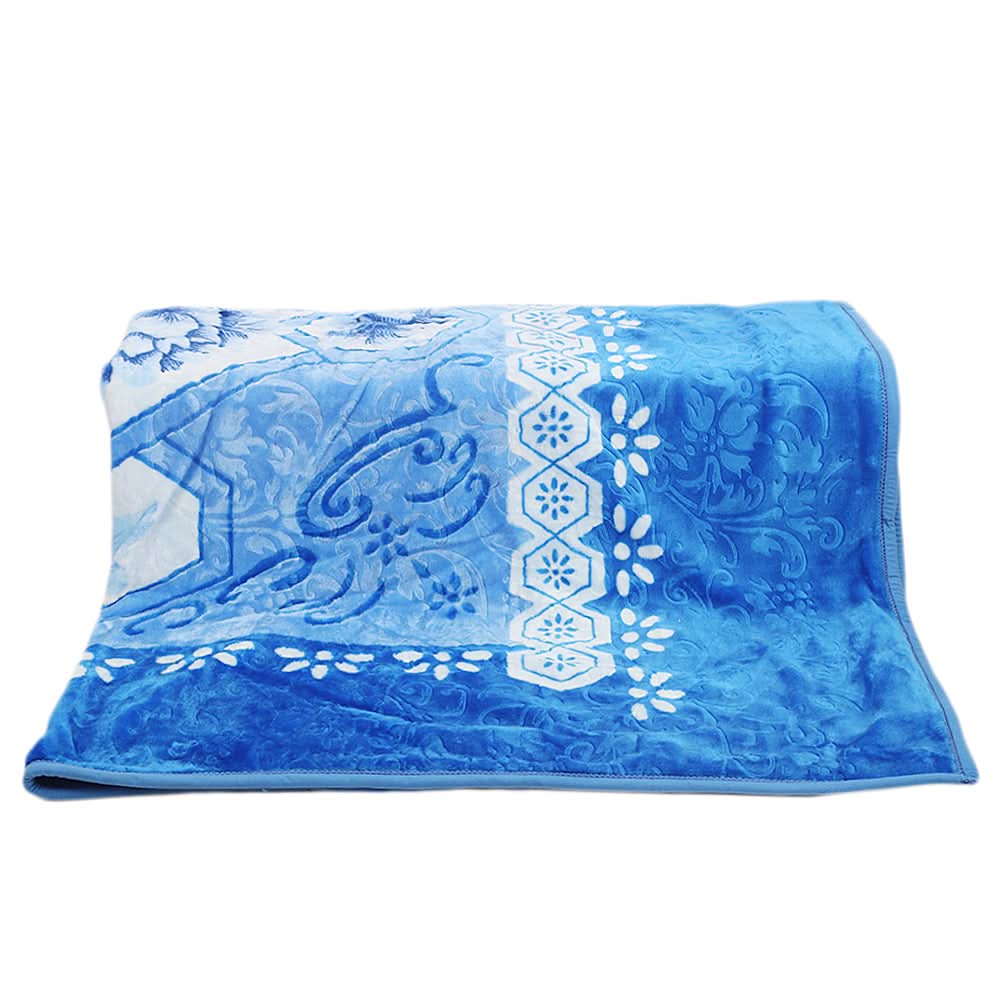 Blanket Orchid 2 PLY Double Bed - Blue, Home & Lifestyle, Blanket, Chase Value, Chase Value