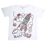 Boys Printed Half Sleeves T-Shirt 4748 - White, Kids, Boys T-Shirts, Chase Value, Chase Value