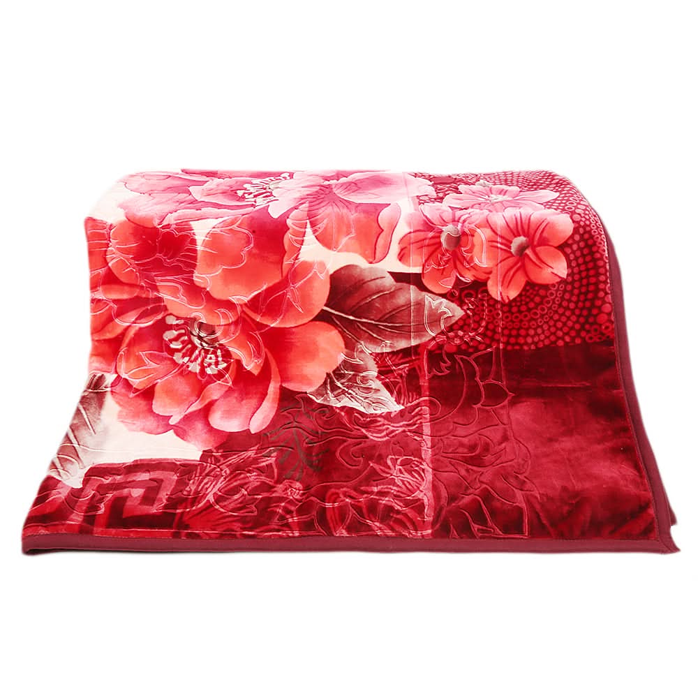Blanket Emperor 2 PLY Single Bed - Red, Home & Lifestyle, Blanket, Chase Value, Chase Value