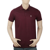 Men's Half Sleeves Polo T-Shirt - Purple, Men, T-Shirts And Polos, Chase Value, Chase Value